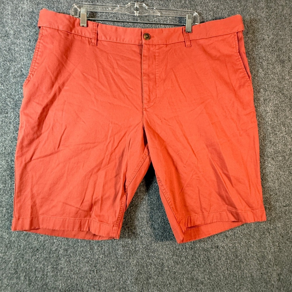 Hawker‎ Rye Mens 44x11 Coral Red Flat Front Casual Chino Shorts